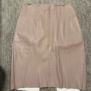 Express Champagne/Tan Faux Leather Skirt